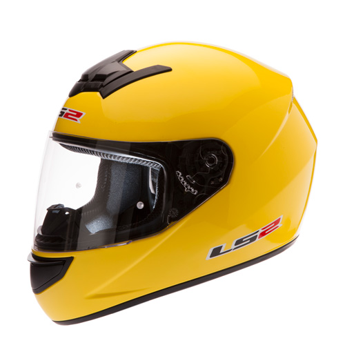 Gele integraal helm van LS2